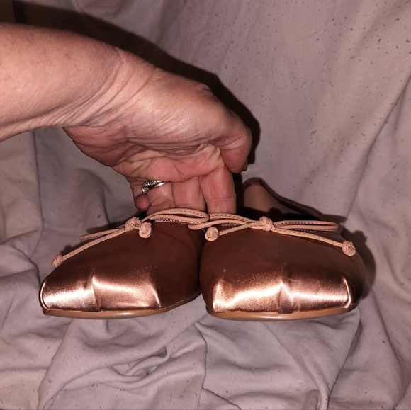 Jeffrey Campbell x Anthropologie Tutu Blush satin ballet flats. Sz 11 - Picture 5 of 9